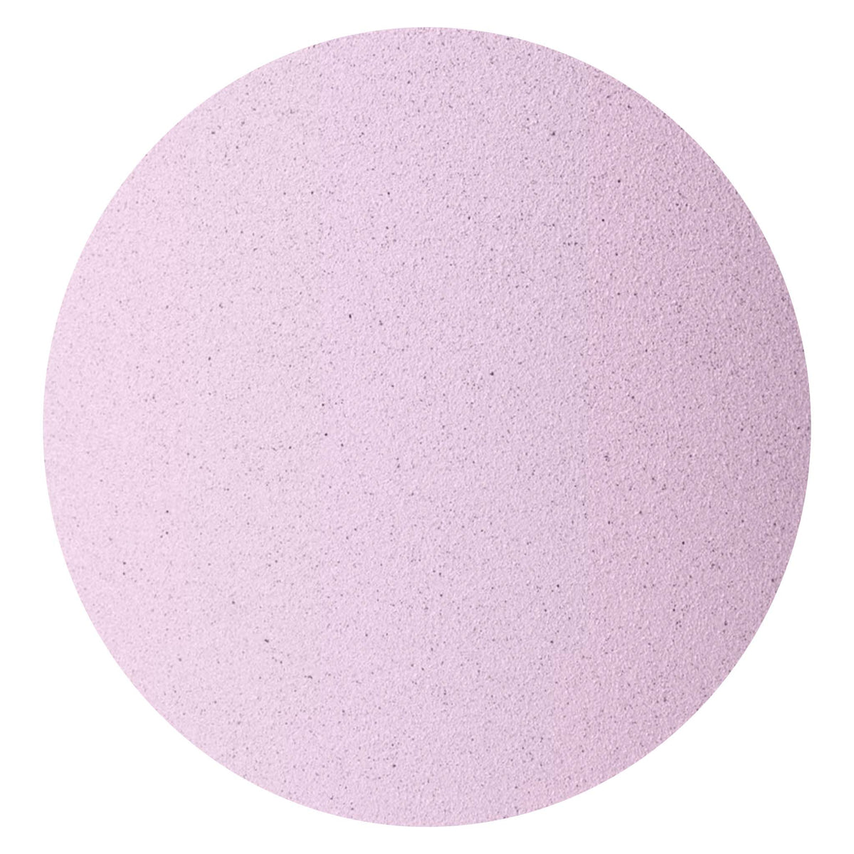 Close-up circle of textured light pink surface.