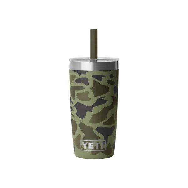 Olive Camo Rambler 10oz Tumbler with Silicone Straw