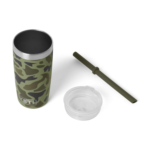 Olive Camo Rambler 10oz Tumbler with Silicone Straw