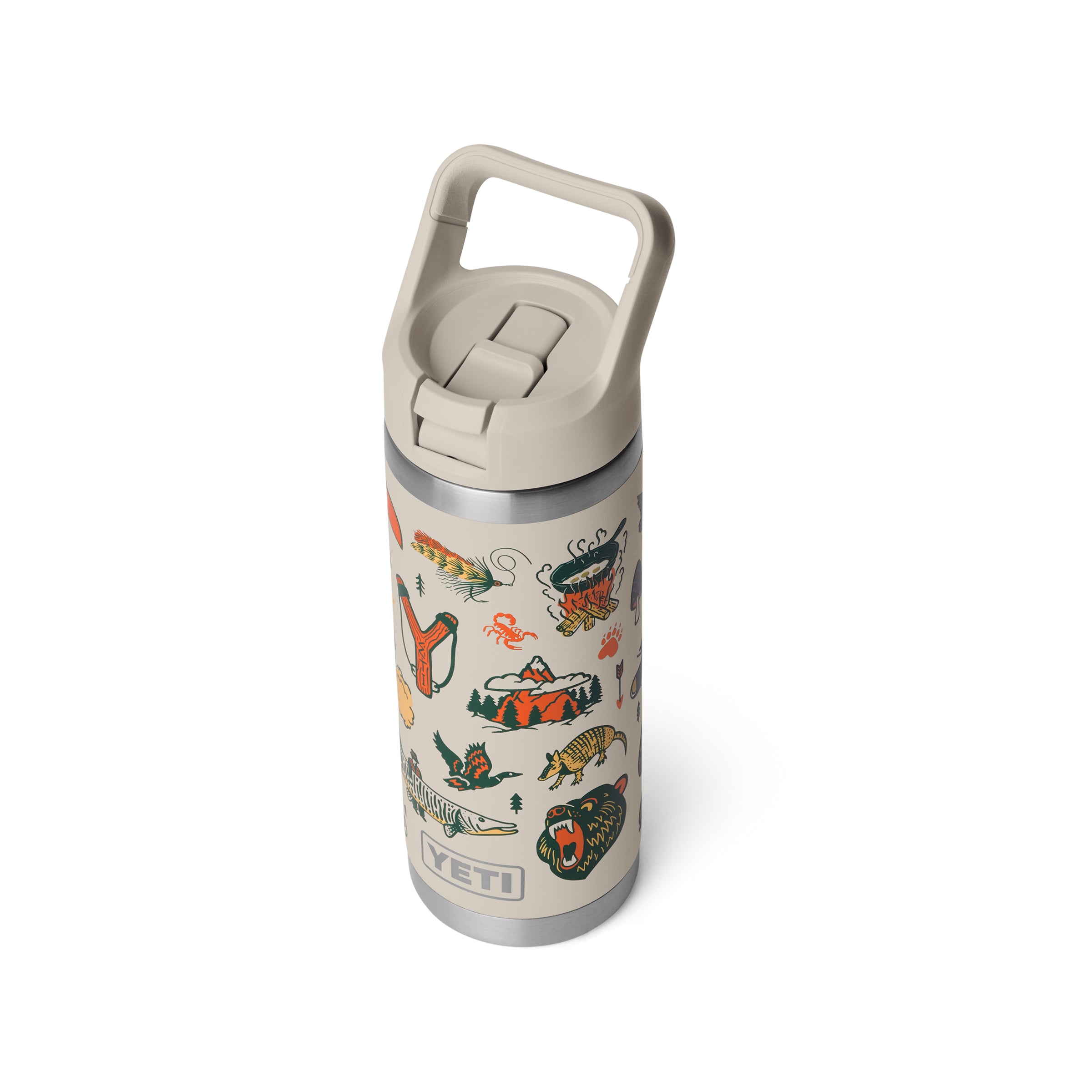 YETI® Cape Summer Camp Rambler 18oz. Straw Bottle | Palmetto Moon