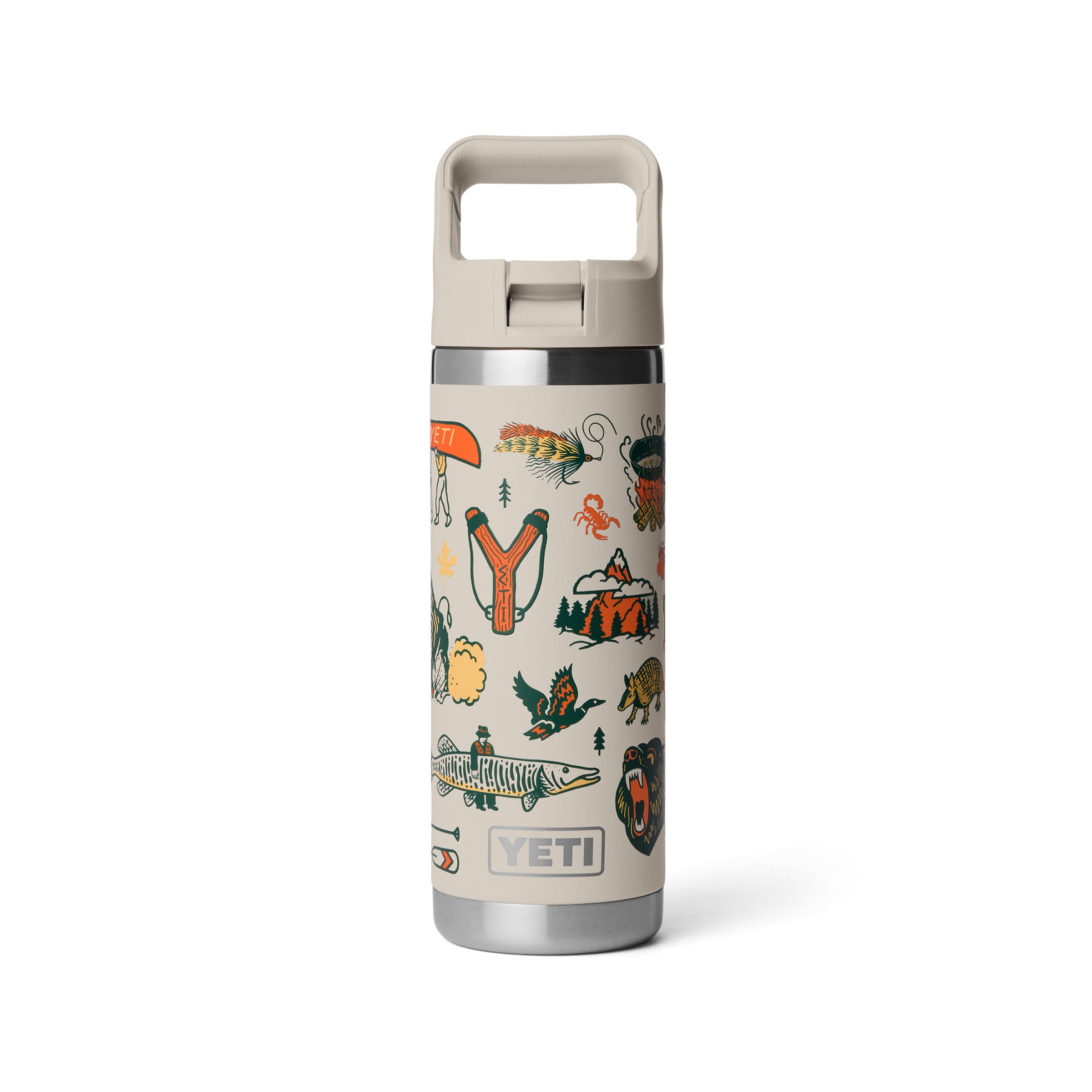 YETI® Cape Summer Camp Rambler 18oz. Straw Bottle | Palmetto Moon