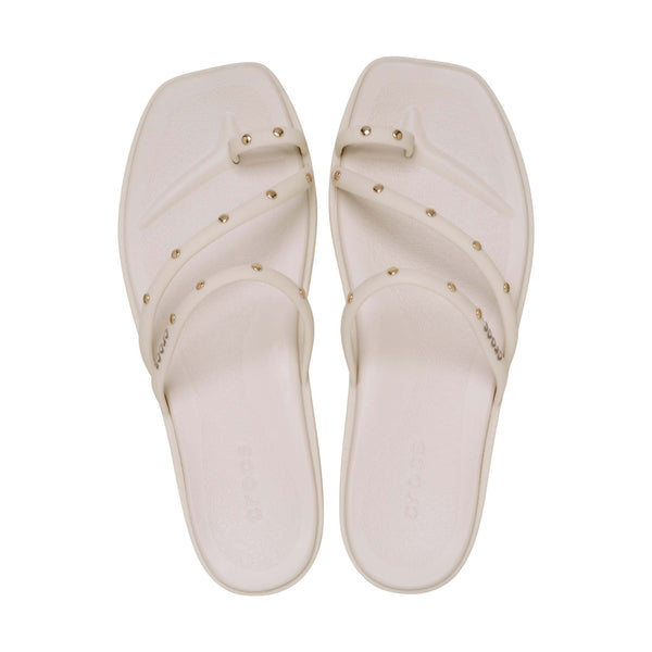 Miami Studded Toe Loop Sandals in Almond Tint