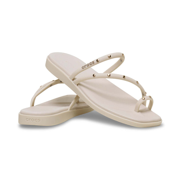 Miami Studded Toe Loop Sandals in Almond Tint