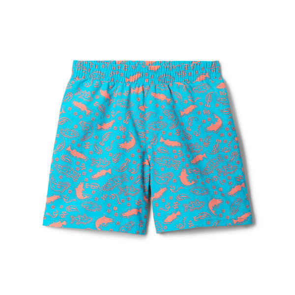 Boys' PFG Super Backcast™ Shorts in Ocean Teal Paisley