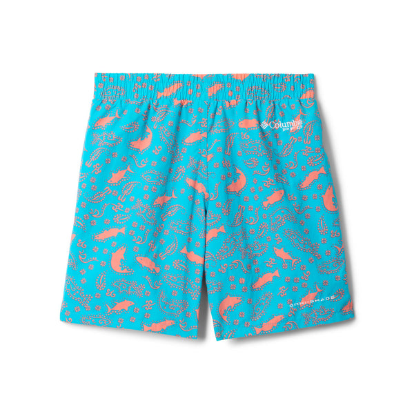 Boys' PFG Super Backcast™ Shorts in Ocean Teal Paisley