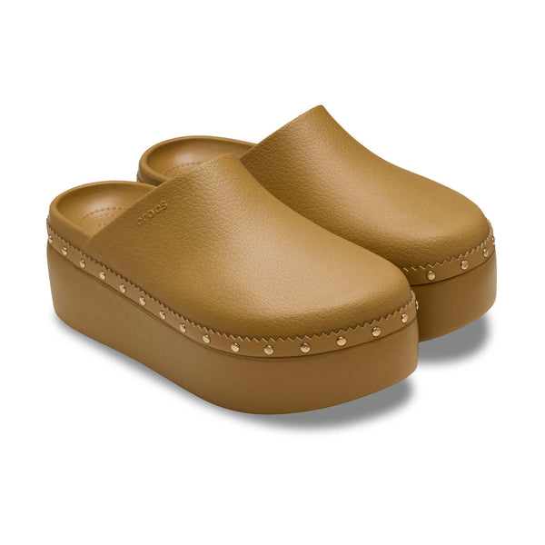 Dylan Platform Studded Clog Slip-On Shoes in Umber