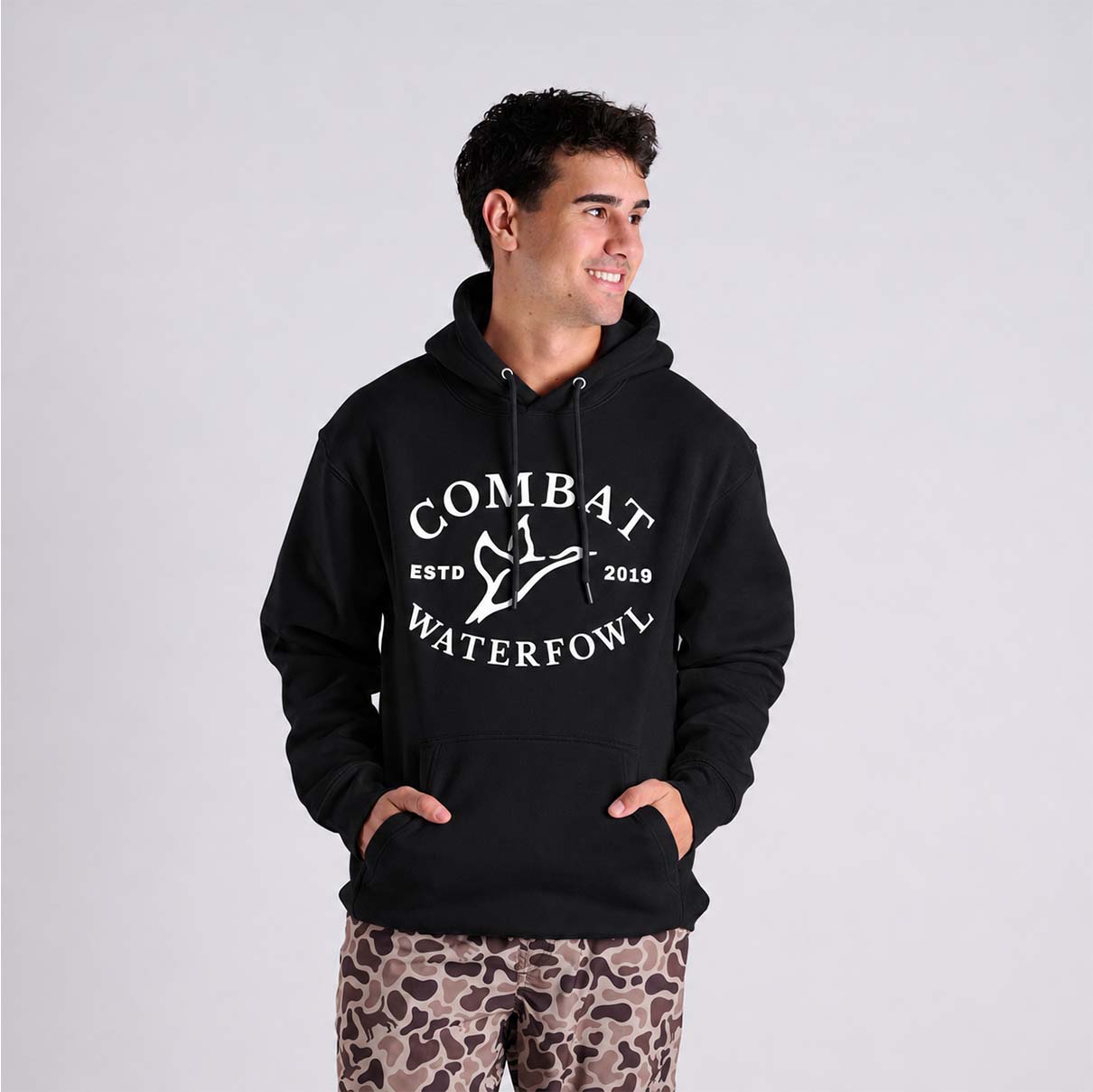 Badge Logo Hoodie in Black
