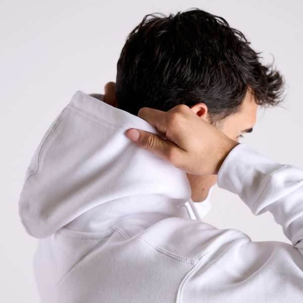 Badge Logo Hoodie in White