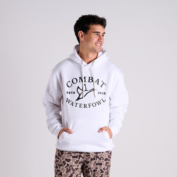 Badge Logo Hoodie in White
