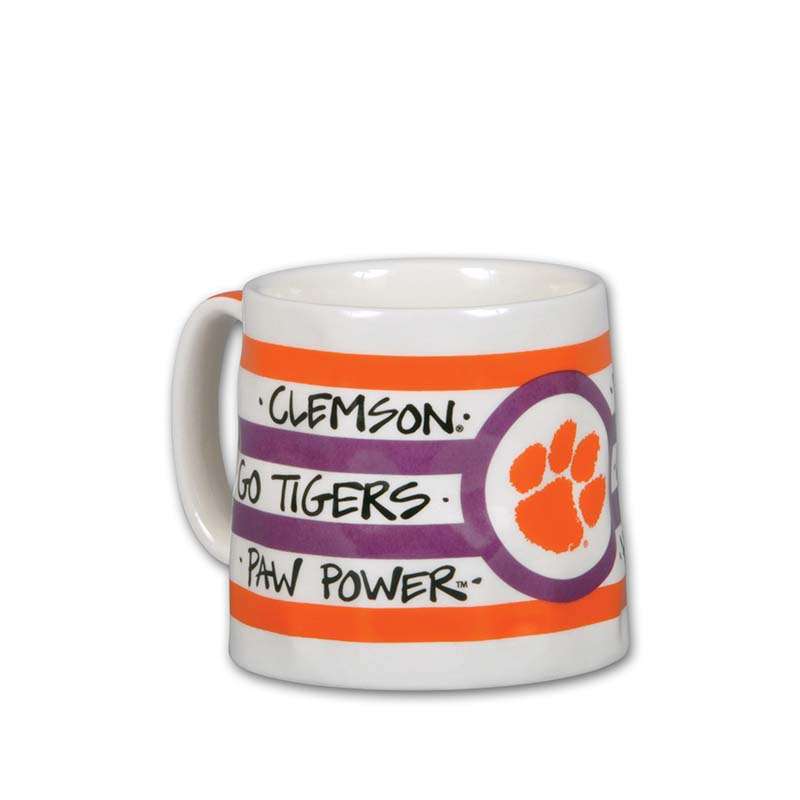 Clemson Striped Logo Mug