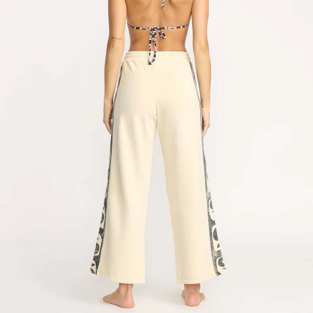 Billabong Sun Wave Lounge Pant in cream and black