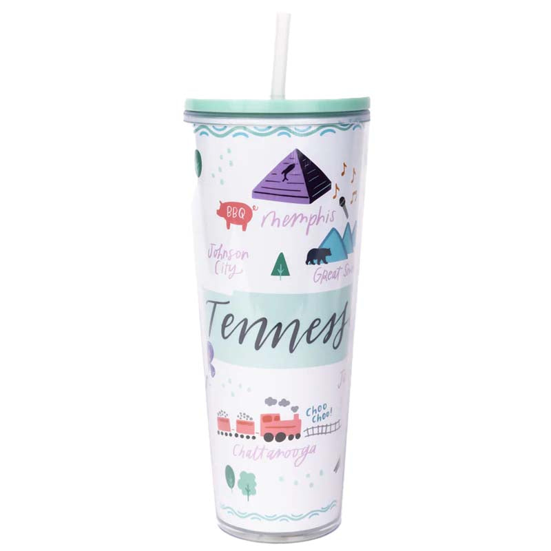 Tennessee Icons Straw Tumbler