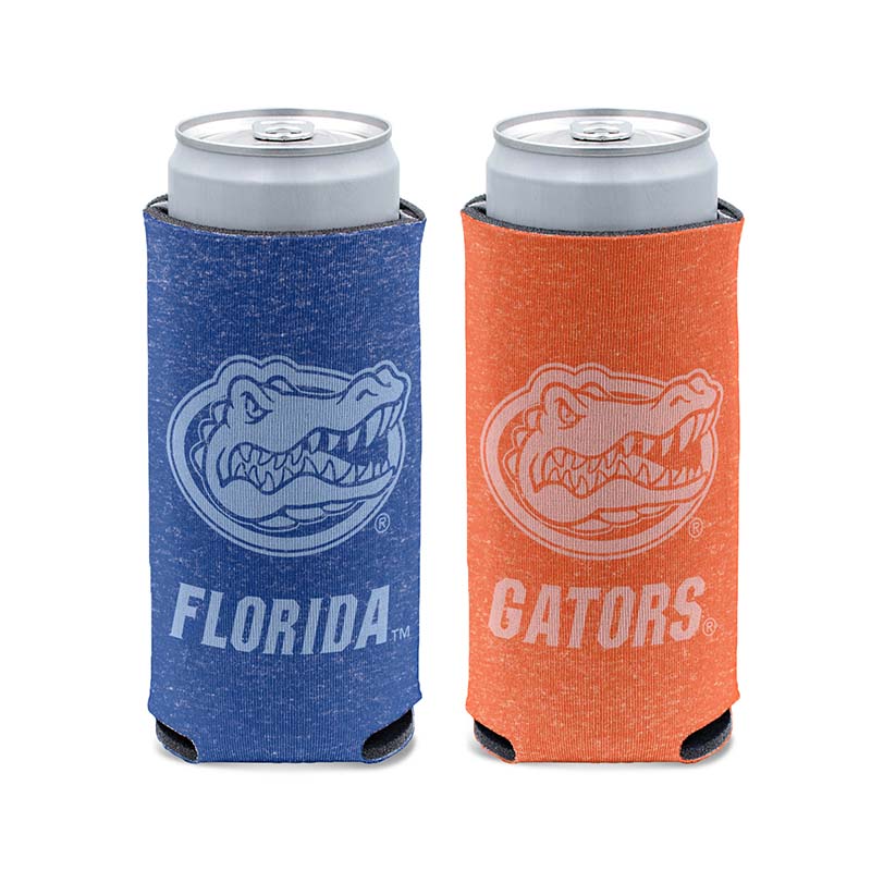 Florida Team Color Heathered Slim Can Cooler