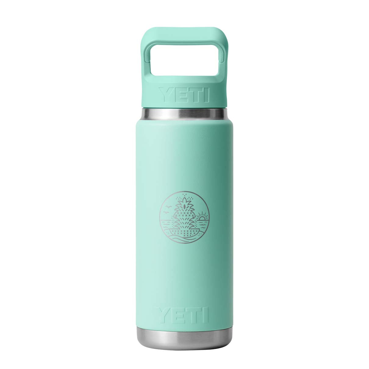 Seafoam Pineapple Fountain Rambler 26oz Straw Bottle