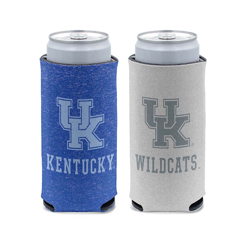 Kentucky Wildcats White and Blue Slim Can Cooler