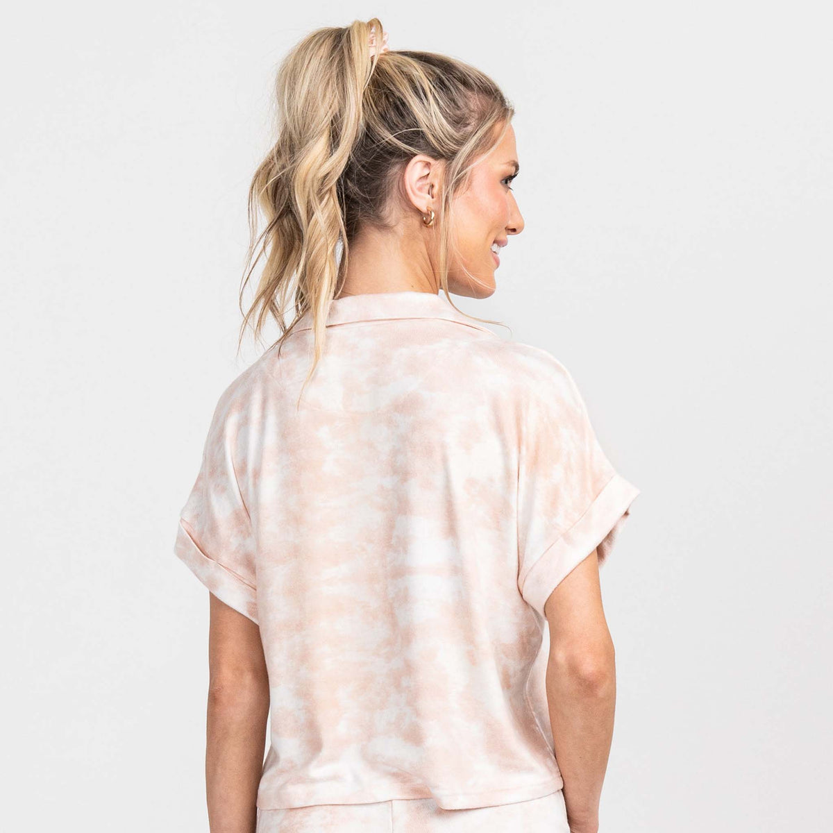 Southern Shirt Co. Wildest Dreams Boxy Pajama Top in Vintage Rose