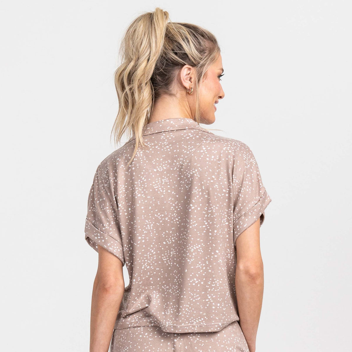 Southern Shirt Co. Wildest Dreams Boxy Pajama Top in Sleepy Fawn
