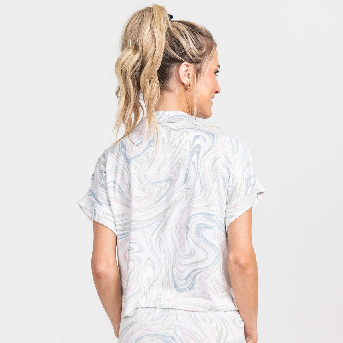 Wildest Dreams Boxy Pajama Top in Nebula