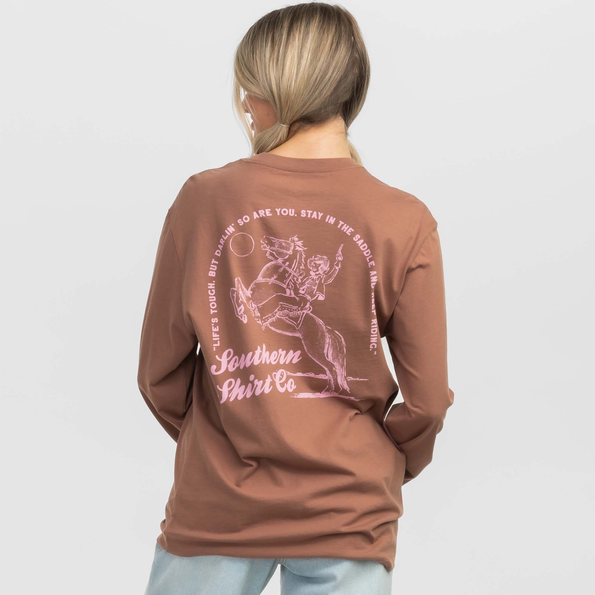 Little Bit Cowgirl Long Sleeve T-Shirt Maple