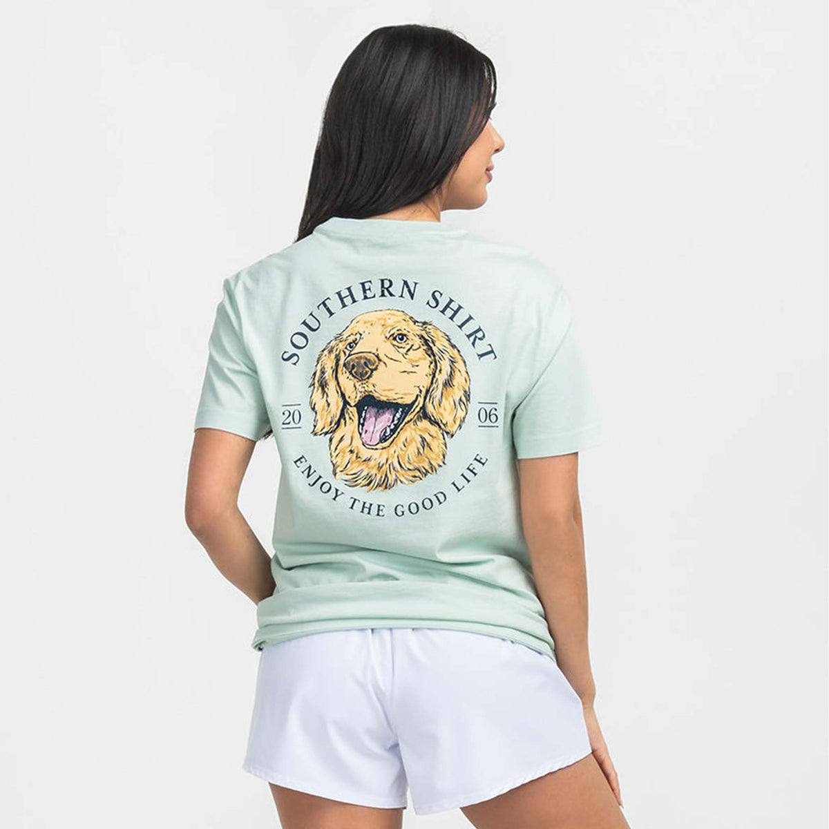 Southern Shirt Co. Dog Days Badge Short Sleeve T-Shirt in Cool Mint