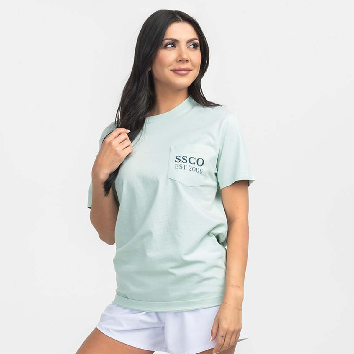 Southern Shirt Co. Dog Days Badge Short Sleeve T-Shirt in Cool Mint