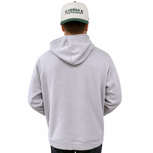 Mallard Embroidered Hoodie in Grey