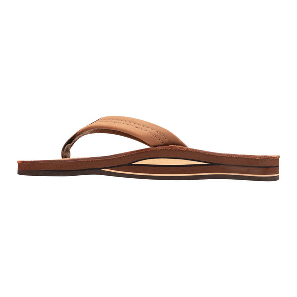 side view of Men's Double Arch Rainbow sandal in redwood 