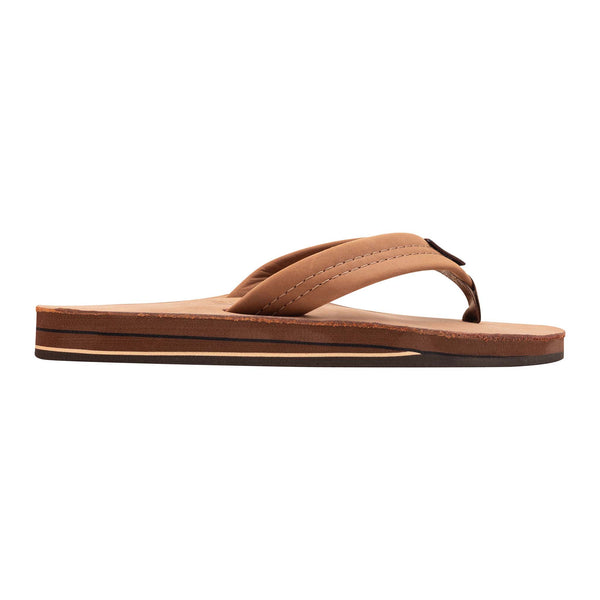 side view of Men's Double Arch Rainbow sandal in redwood 