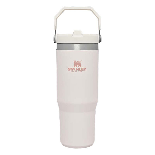 The 30oz IceFlow Flip Straw Tumbler in Rose Quartz