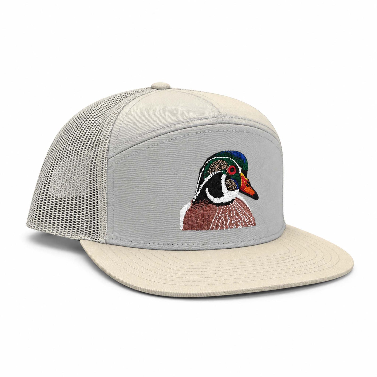 7 Panel Wood Duck Trucker Hat