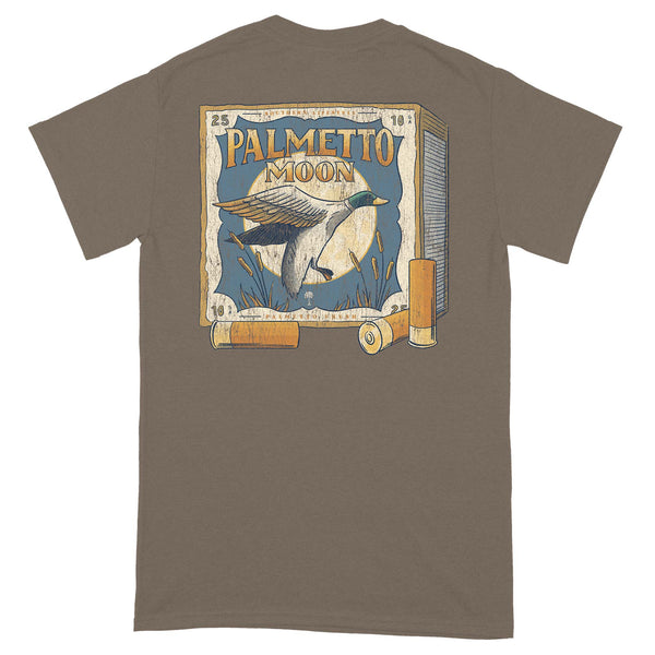 Brown t-shirt with 'Palmetto Moon' graphic on the back