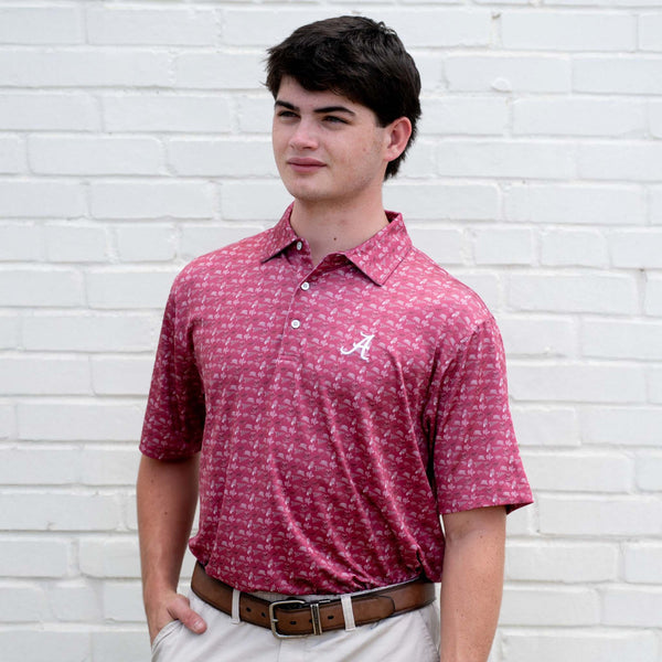 Alabama Crimson Tide Campus Icons Printed Polo