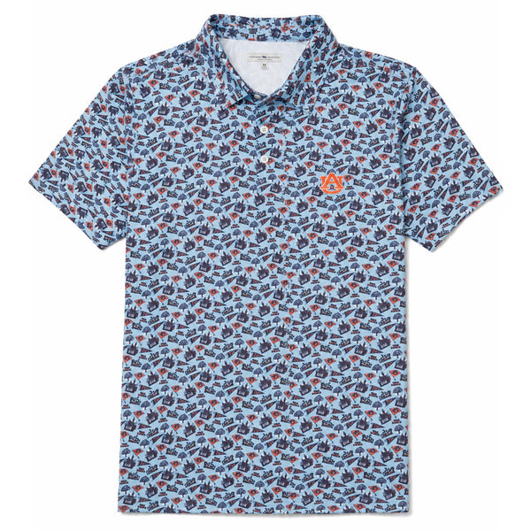 Auburn Tigers Campus Icons Printed Polo