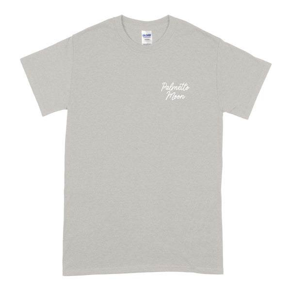Palmetto Moon GA Gingham Peaches Short Sleeve T-Shirt in ice grey