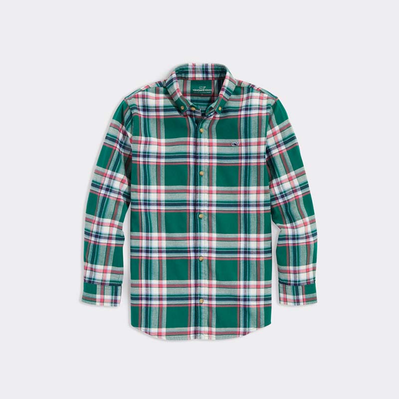 Boys&#39; Flannel Plaid Button Down Shirt