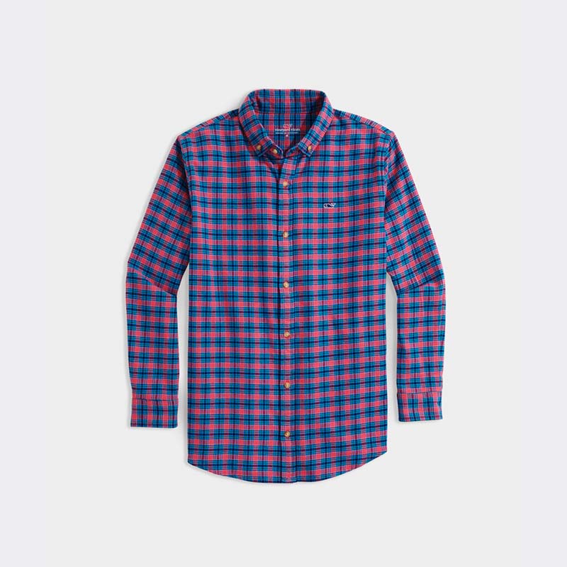 Boys&#39; Flannel Check Button Down Shirt