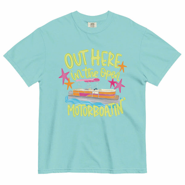 Out Here in the Open Motorboatin' Short Sleeve T-Shirt