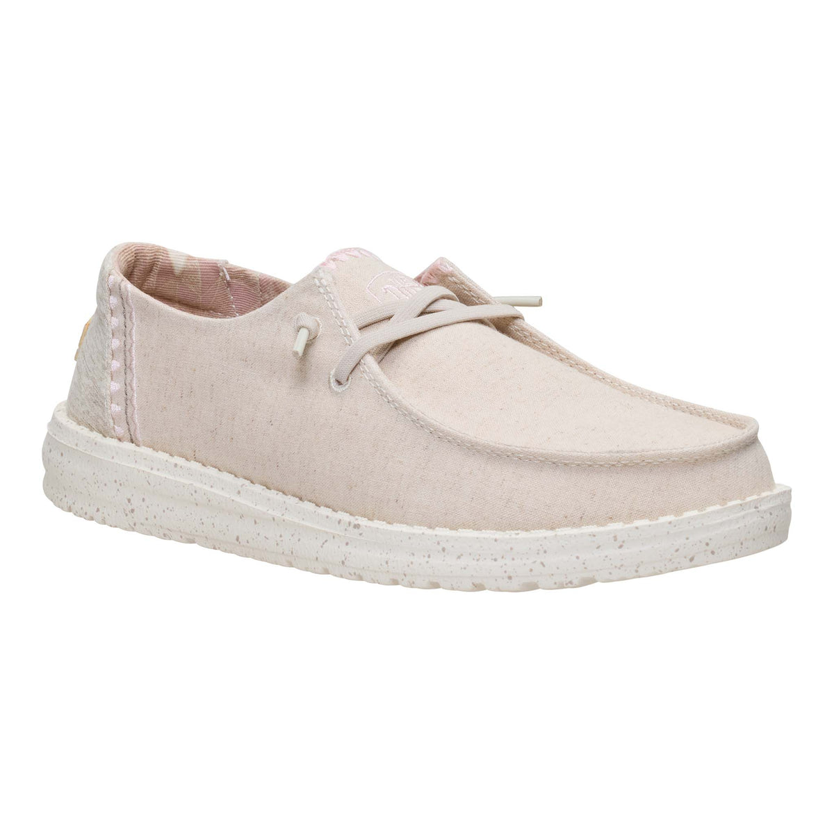 Beige casual shoe on a white background