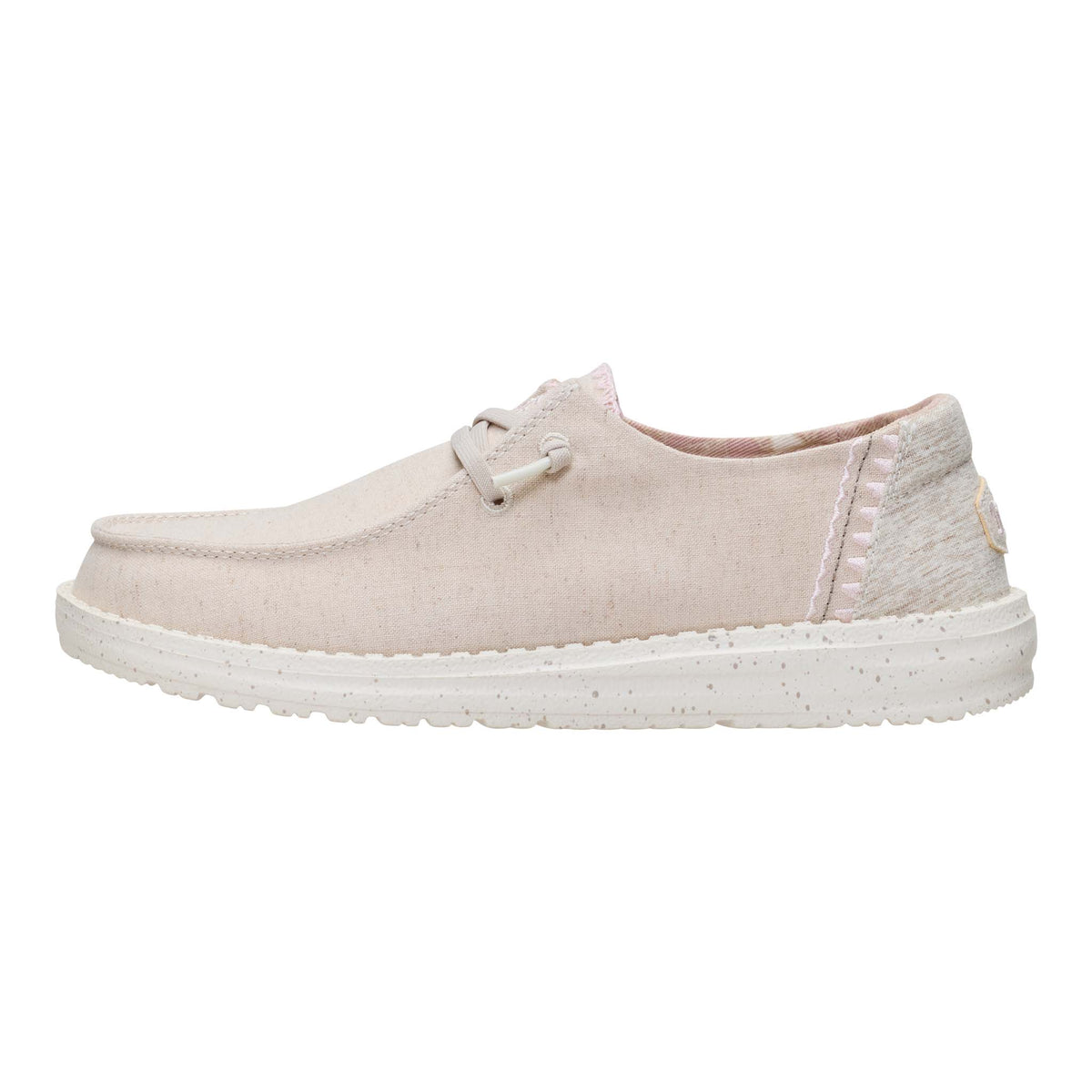 Beige casual shoe on a white background