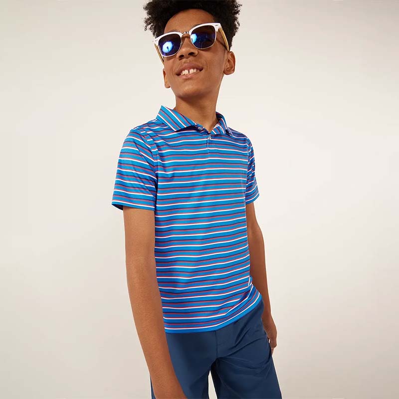 Youth Red, Stripe & Cool Polo