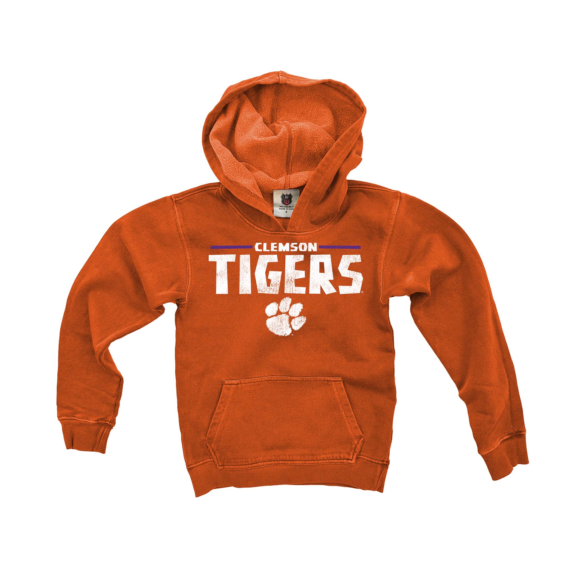 Wes and Willy Youth Clemson Hoodie Palmetto Moon - Main Image