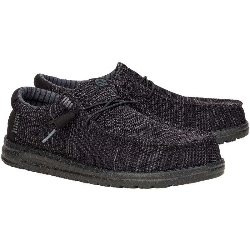 Hey Dude Men's Wally Stretch Sox in Black | Palmetto Moon
