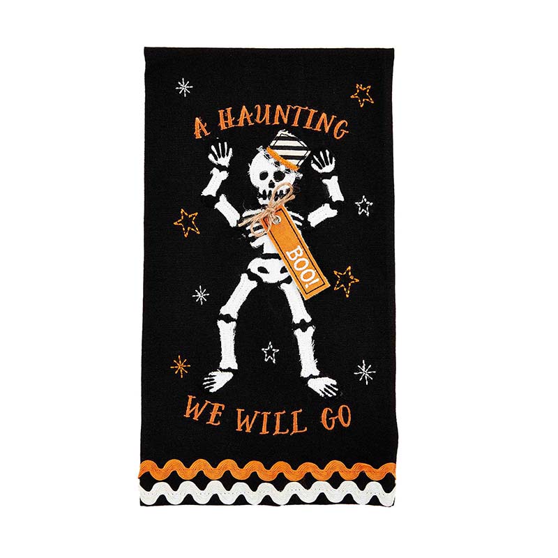 Black Applique Halloween Towel