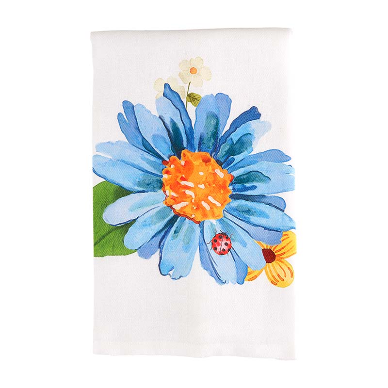 mud pie blue flower towel
