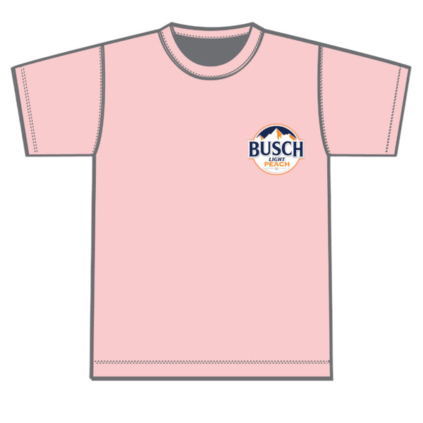 Busch Light Just Peachy Short Sleeve T-Shirt in Pink