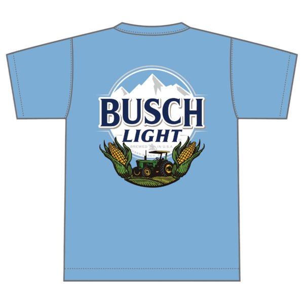 Busch Light Harvest Short Sleeve T-Shirt in Blue