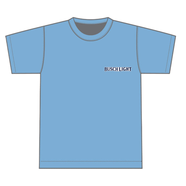 Busch Light Harvest Short Sleeve T-Shirt in Blue