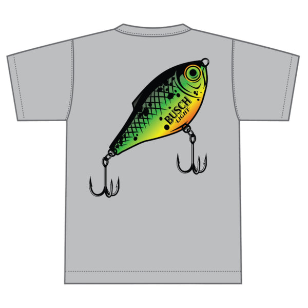 Busch Light Lure Short Sleeve T-Shirt in Grey