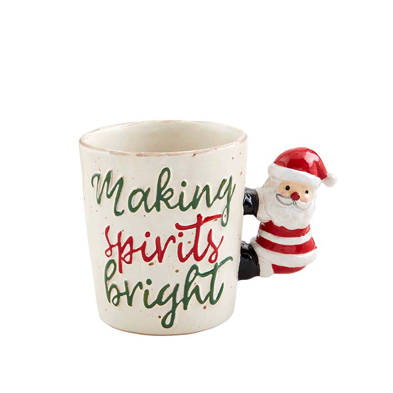 Santa Figural Handle Mug