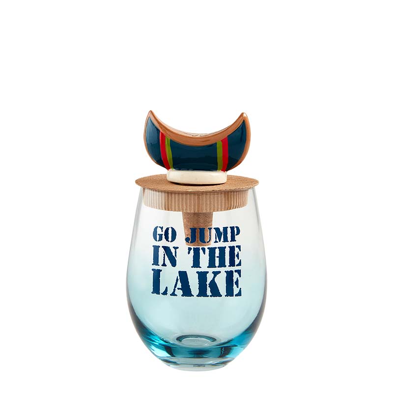 Go Jump In The Lake Wine Glass Set